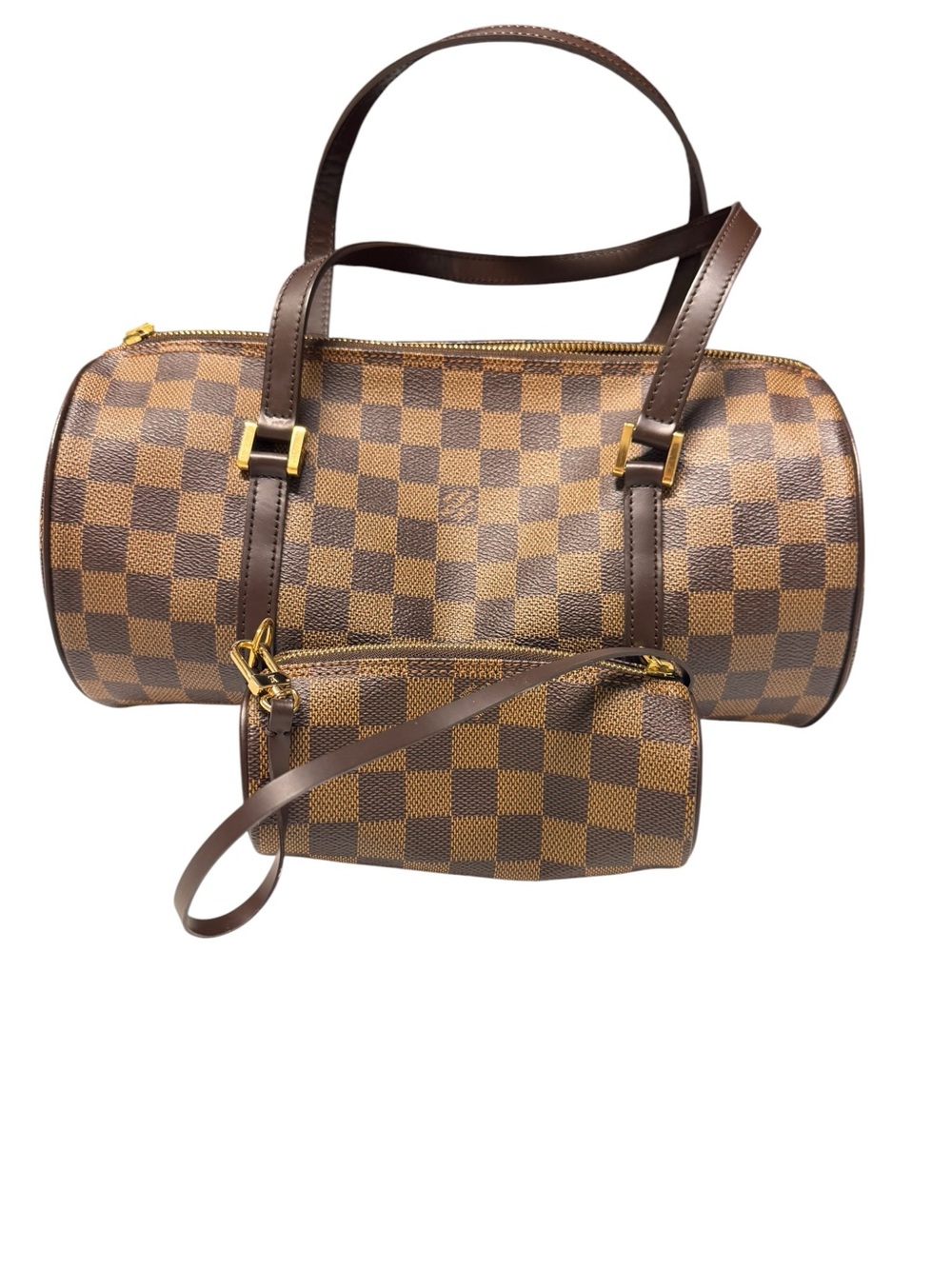 Louis Vuitton Papillon 30 Damier Ebene   barrel utility luxe  w/ small pochette